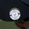 Mandala Floral Golf Ball Marker Hat Clip - Gold - On Hat