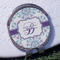 Mandala Floral Golf Ball Marker Hat Clip - Silver - Front