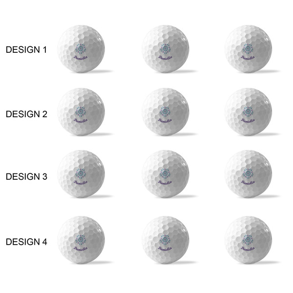 Mandala Floral Golf Balls - Generic - Set of 12 - APPROVAL