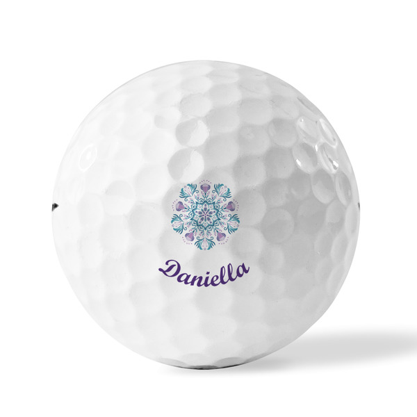 Mandala Floral Golf Balls - Titleist - Set of 3 - FRONT