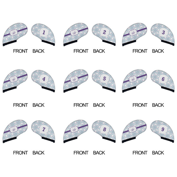 Mandala Floral Golf Club Covers - APPROVAL (set of 9)
