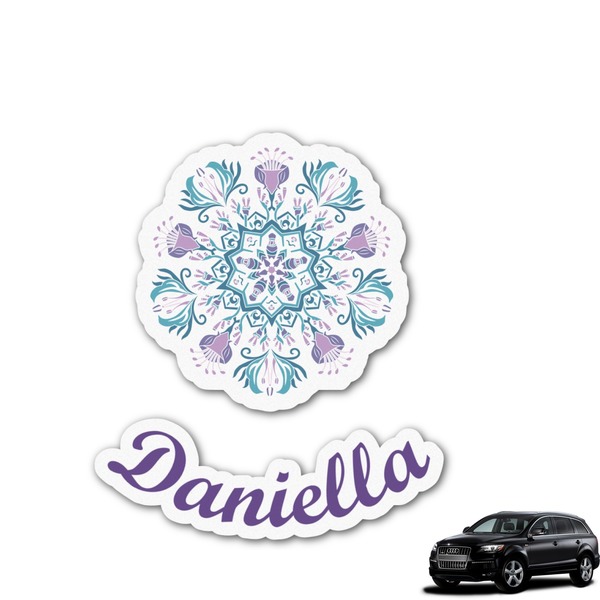 Custom Mandala Floral Graphic Car Decal (Personalized)