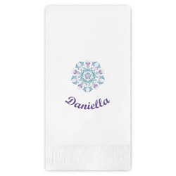 Mandala Floral Guest Towels - Full Color (Personalized)