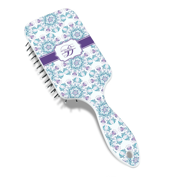 Mandala Floral Hair Brush - Angle View