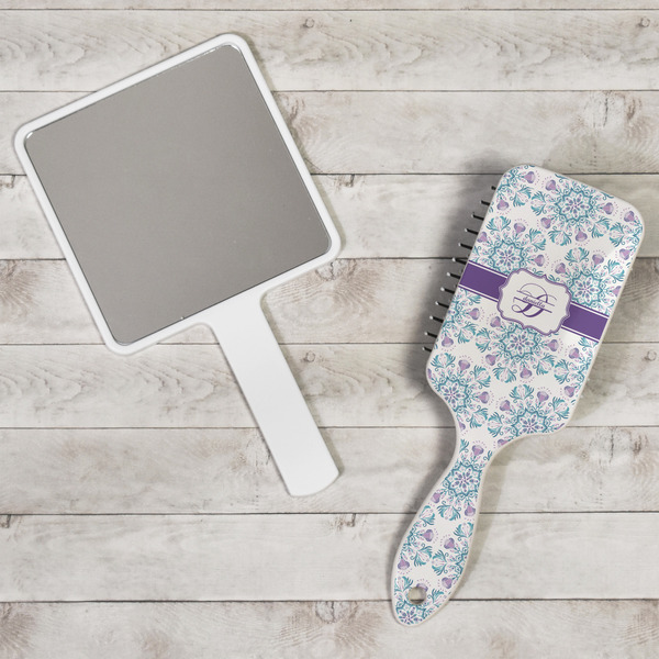 Mandala Floral Hair Brush - In Context