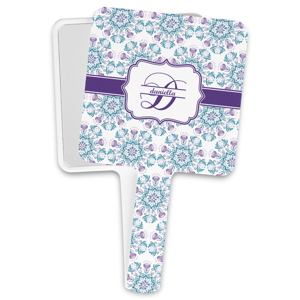 Custom Mandala Floral Hand Mirror (Personalized)