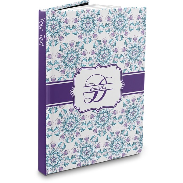 Custom Mandala Floral Hardbound Journal - 7.25" x 10" (Personalized)