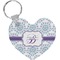 Mandala Floral Heart Keychain (Personalized)