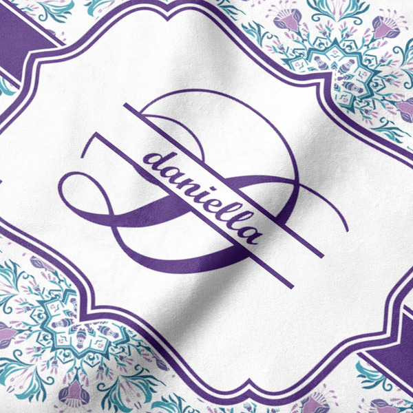 Mandala Floral Hooded Baby Towel- Detail Close Up