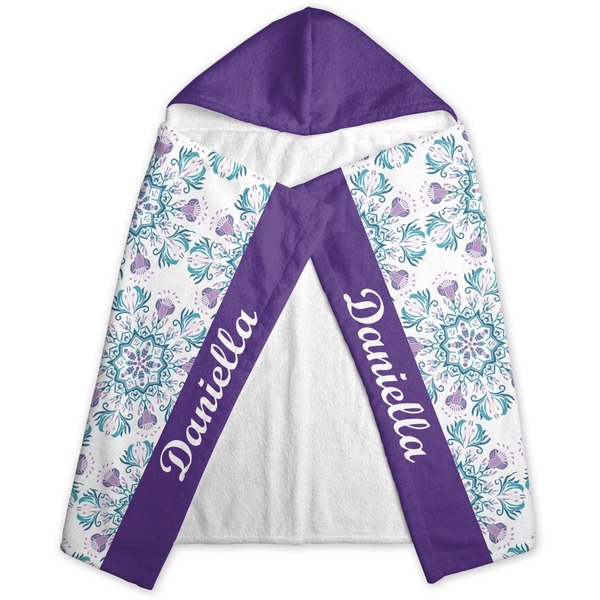 Mandala Floral Hooded Towel - Folded