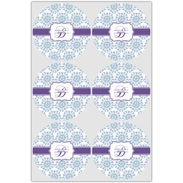 Mandala Floral Icing Circle - Large - Set of 6