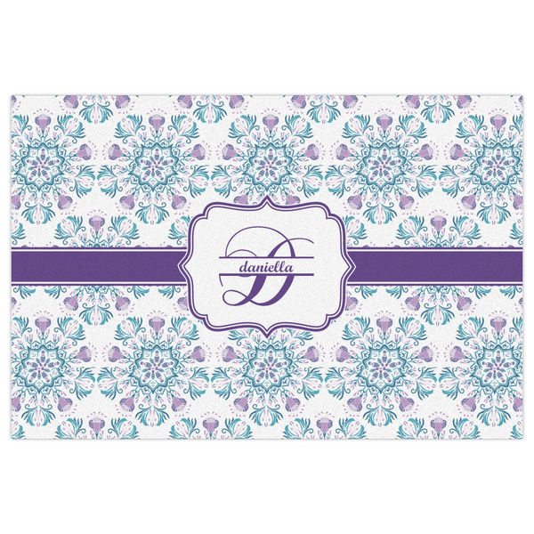 Mandala Floral Indoor / Outdoor Rug - 2'x3' - Front Flat