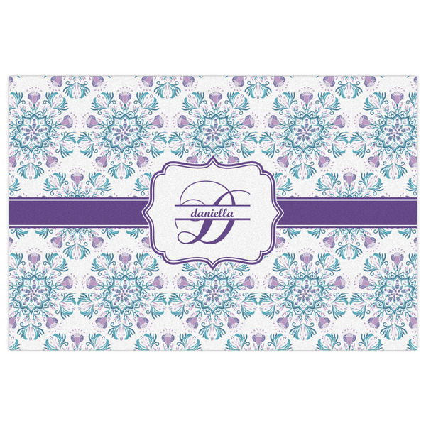 Mandala Floral Indoor / Outdoor Rug - 4'x6' - Front Flat