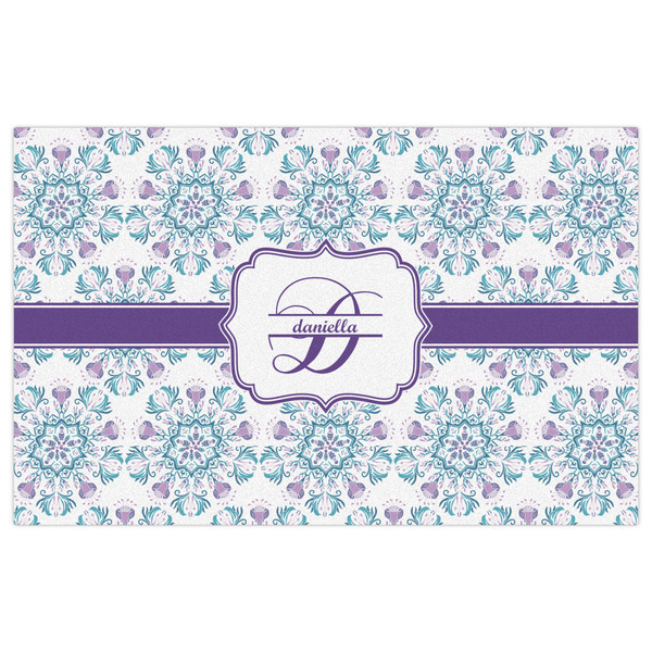 Mandala Floral Indoor / Outdoor Rug - 5'x8' - Front Flat