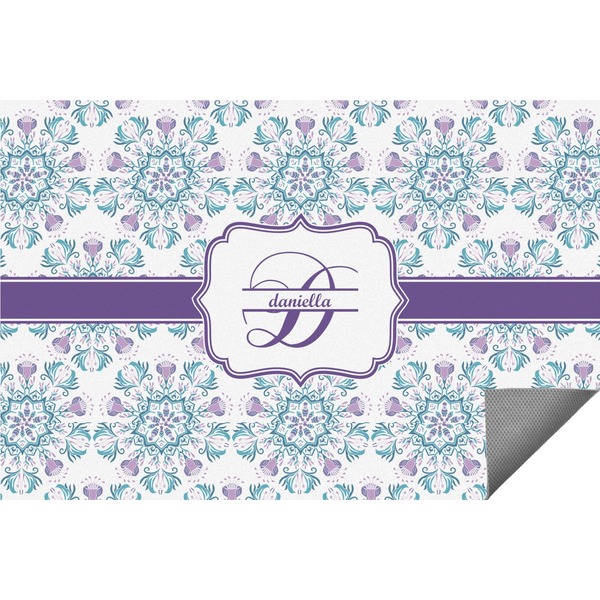 Custom Mandala Floral Indoor / Outdoor Rug - 3'x5' (Personalized)