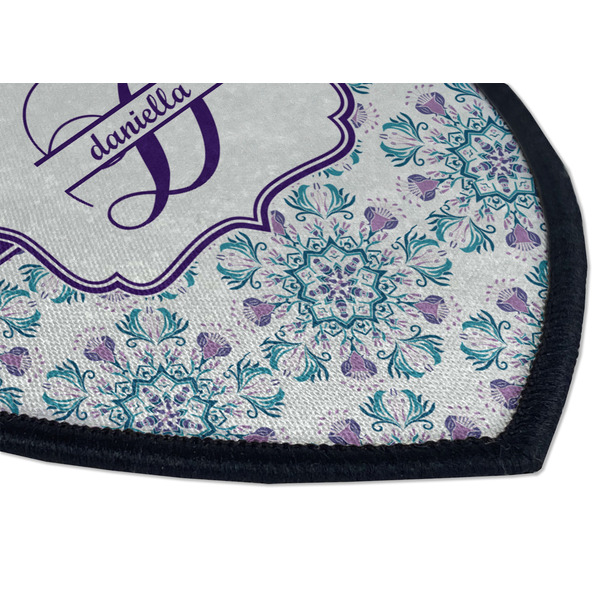 Mandala Floral Iron on Shield 3 Detail