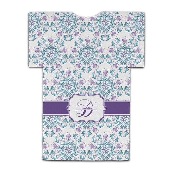 Mandala Floral Jersey Bottle Cooler - BACK (flat)