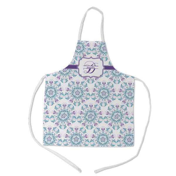 Custom Mandala Floral Kid's Apron w/ Name and Initial