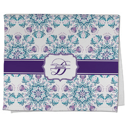 Mandala Floral Kitchen Towel - Poly Cotton w/ Name and Initial