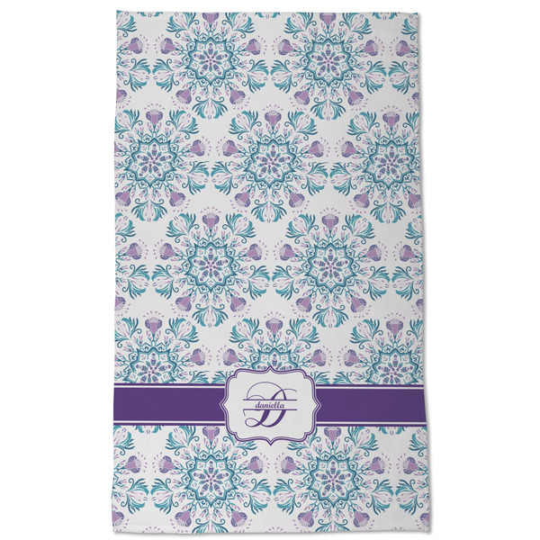 Mandala Floral Kitchen Towel - Poly Cotton - Full Front