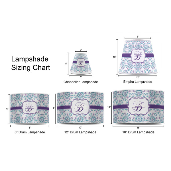 Mandala Floral Lampshade Sizing Chart