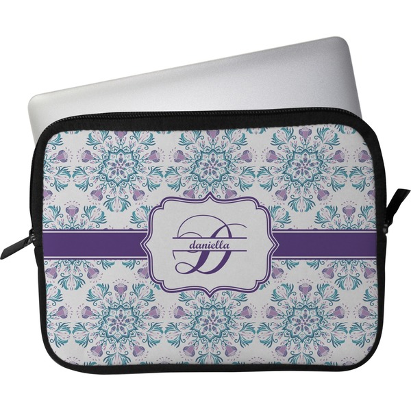 Custom Mandala Floral Laptop Sleeve / Case - 13" (Personalized)