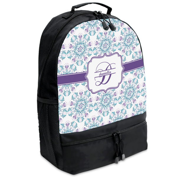 Custom Mandala Floral Backpacks - Black (Personalized)