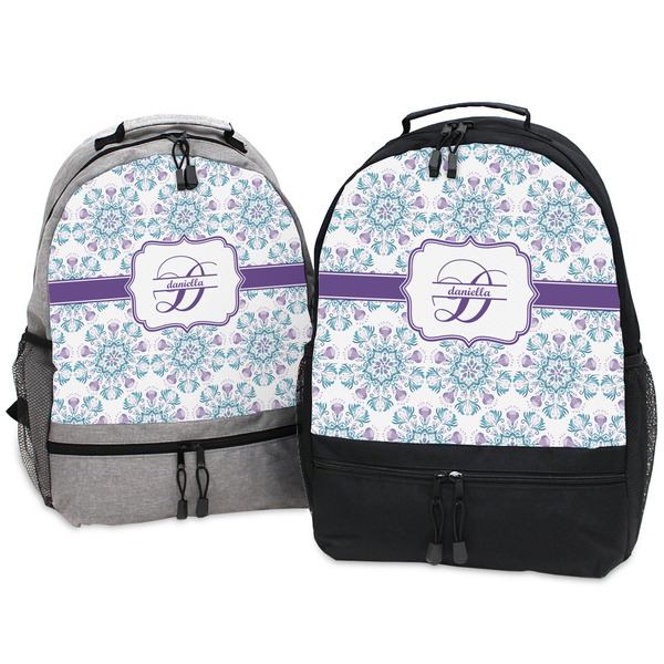 Mandala Floral Large Backpacks - Both