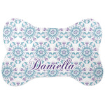 Mandala Floral Bone Shaped Dog Food Mat (Personalized)