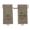 Mandala Floral Large Burlap Gift Bag - Front & Back (Personalized)