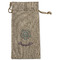Mandala Floral Large Burlap Gift Bag - Front (Personalized)
