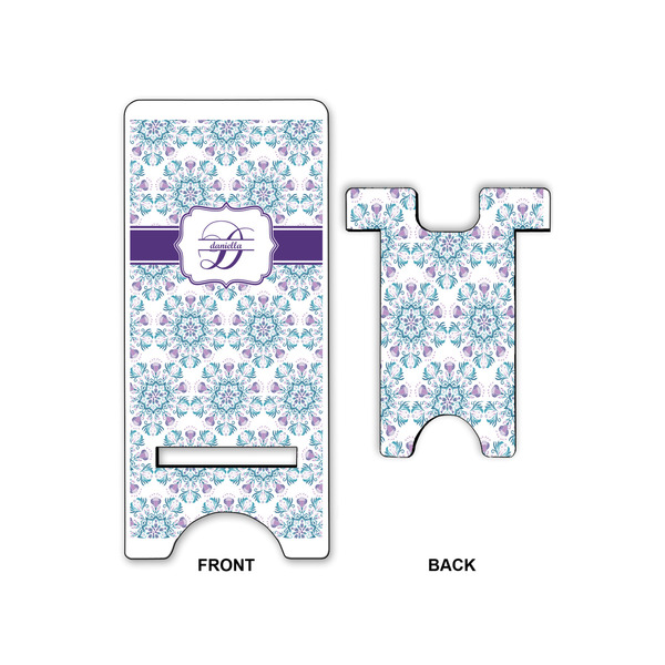 Mandala Floral Large Phone Stand - Front & Back