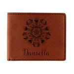 Mandala Floral Leatherette Bifold Wallet (Personalized)