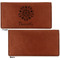 Mandala Floral Leather Checkbook Holder Front and Back Single Sided - Apvl
