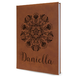 Mandala Floral Leather Sketchbook (Personalized)
