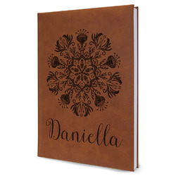 Mandala Floral Leatherette Journal - Large - Single Sided (Personalized)