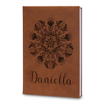 Mandala Floral Leatherette Journal - Large - Double Sided (Personalized)