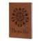 Mandala Floral Leatherette Journals - Large - Double Sided - Angled View