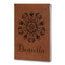 Mandala Floral Leatherette Journal - Large - Double Sided (Personalized)