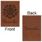 Mandala Floral Leatherette Journals - Large - Double Sided - Front & Back View
