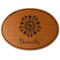 Mandala Floral Faux Leather Iron On Patch - Oval (Personalized)