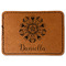 Mandala Floral Faux Leather Iron On Patch - Rectangle (Personalized)