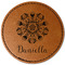 Mandala Floral Faux Leather Iron On Patch - Round (Personalized)