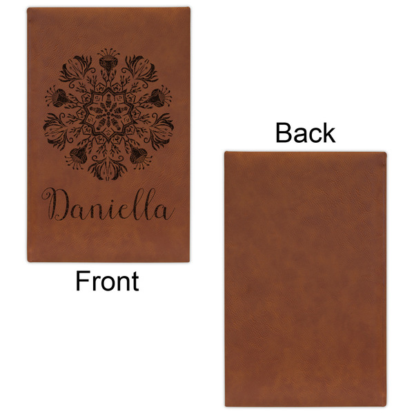 Mandala Floral Leatherette Sketchbooks - Small - Single Sided - Front & Back View