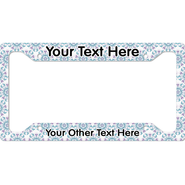 Custom Mandala Floral License Plate Frame - Style A (Personalized)