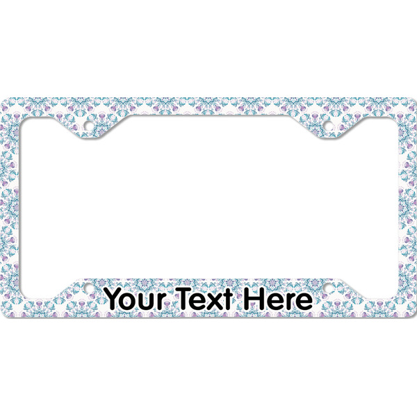 Custom Mandala Floral License Plate Frame - Style C (Personalized)