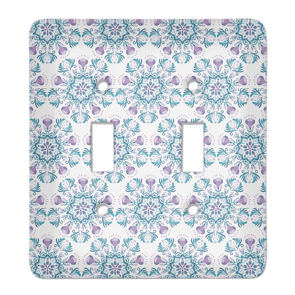 Custom Mandala Floral Light Switch Cover (2 Toggle Plate)