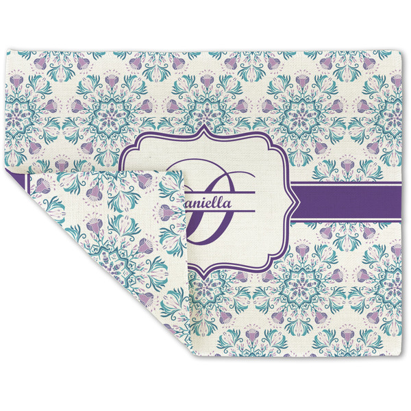 Mandala Floral Linen Placemat - Folded Corner (double side)