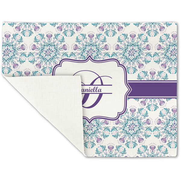 Mandala Floral Linen Placemat - Folded Corner (single side)