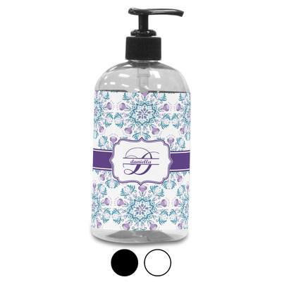 Mandala Floral Plastic Soap / Lotion Dispenser (Personalized)